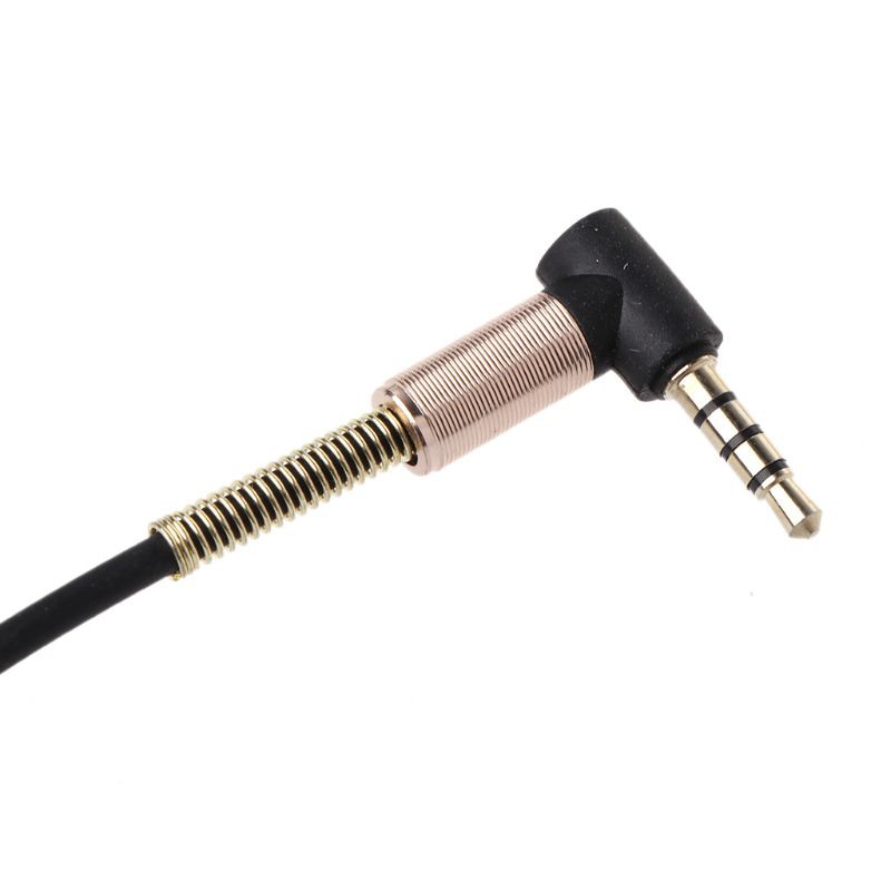Cáp mở rộng âm thanh 90 độ 4 cực 3.5mm đầu cắm sang lỗ cắm cho Samsung IOS