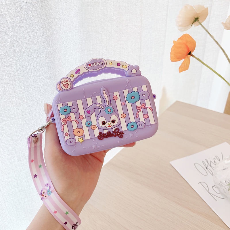 Túi xách silicone mini đeo chéo vai in hình Melody dễ thương cho trẻ em