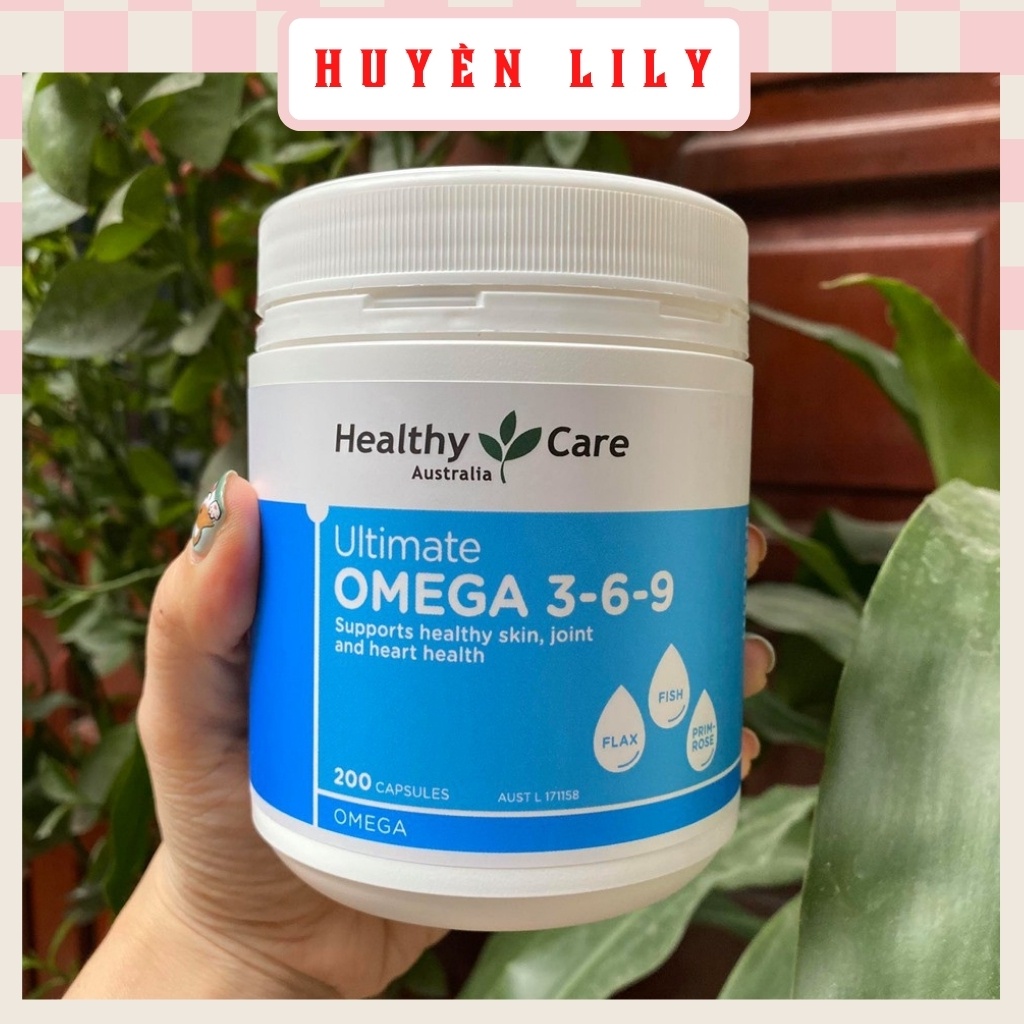 Dầu cá Omega 3 6 9 Healthy Care Ultimate hộp 200 viên - Hỗ trợ tim mạch, huyết áp của Úc