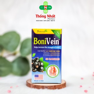 Hỗ trợ trĩ và tăng sức bền thành mạch Botania BoniVein hộp 30 viên