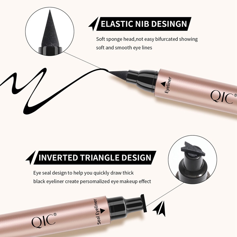 Bút Kẻ Mắt Hai Đầu Lâu Trôi Chống Thấm Nước Màu Sắc Thời Trang