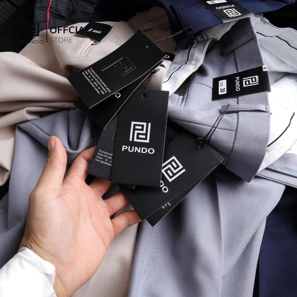 Quần âu nam cao cấp PUNDO màu basic thiết kế ống suông dáng ôm co giãn nhẹ QAPD04