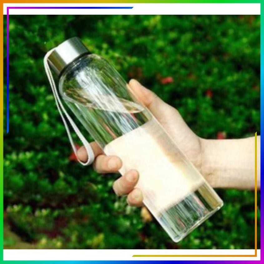 [Thanh lý - Xả kho] - Bình nước thủy tinh - Bình đựng nước có dây xách dung tích 500ml. | BigBuy360 - bigbuy360.vn