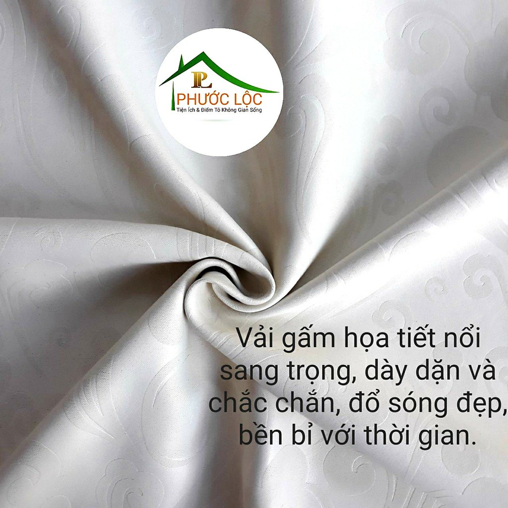 Vải Gấm May Rèm Cửa Chống Nắng Cao Cấp - Hoa văn Nổi Sang Trọng và Tinh Tế