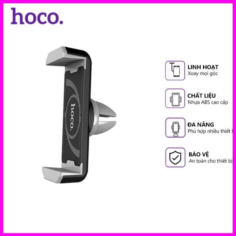 Giá Đỡ - Kẹp Điện Thoại Trên Ô Tô Xe Hơi Cao Cấp HOCO - CPH01 Gắn Cửa Gió Điều Hoà