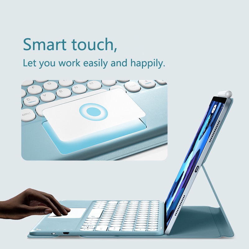 Bao Da Máy Tính Bảng Có Bàn Phím Không Dây Cho iPad Pro 11 2020 2021 / iPad Air 5 Air 4 10.9 inch / Air 5th Gen 4th