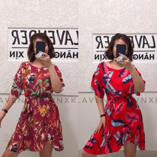 🔆🔆 đầm hoa bèo chân rose