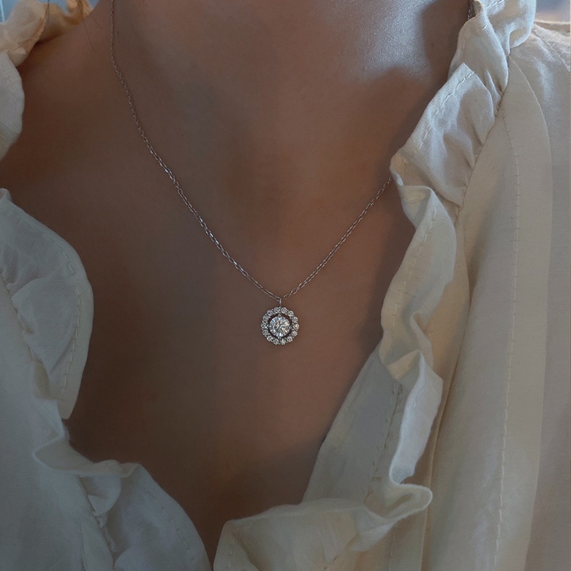 Dây chuyền bạc nữ đính đá DB2426 cao cấp Trang sức Bảo Ngọc Jewelry