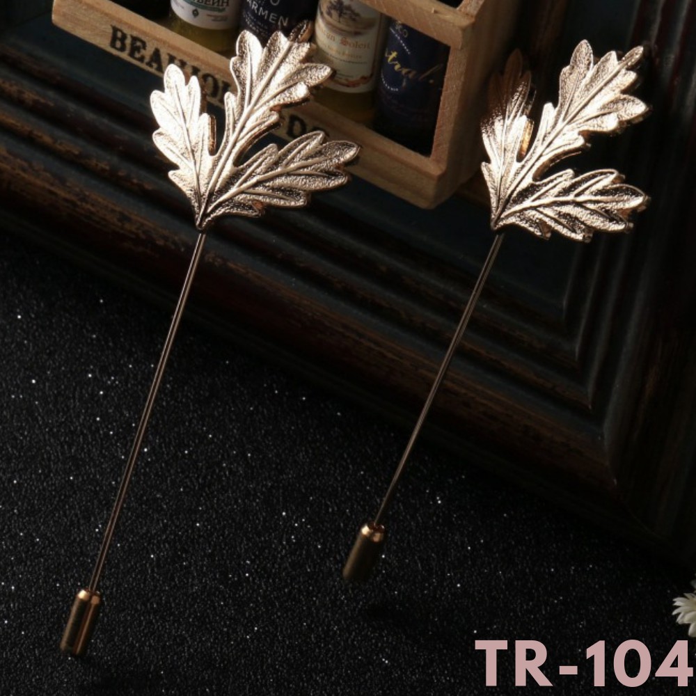 Trâm ghim cài áo Vest Nam hình chiếc lá Lapel Pin thời trang TR-104 {Phụ Kiện Áo ...