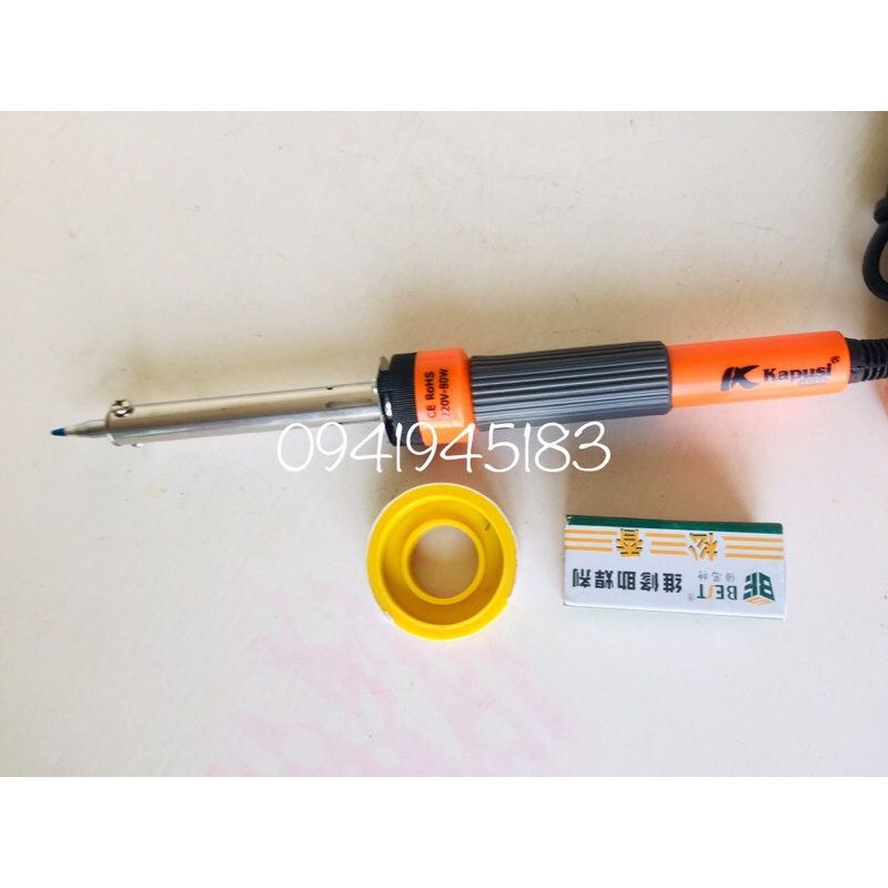 mỏ hàn chì mỏ hàn thiếc 80w kapusi tặng kèm 1 cuộn thiếc và nhựa thông