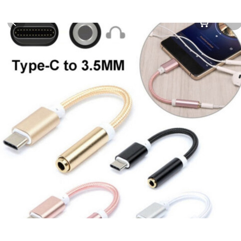 Cáp chuyển Type C sang 3.5mm cho headphone