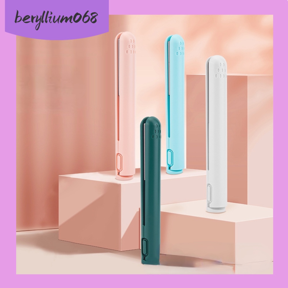 Máy Uốn Tóc Kiêm Duỗi Tóc Mini Sử Dụng Ion Âm Tiện Dụng- 2 Trong 1 Cổng USB Chất Lượng Cao beryllium068