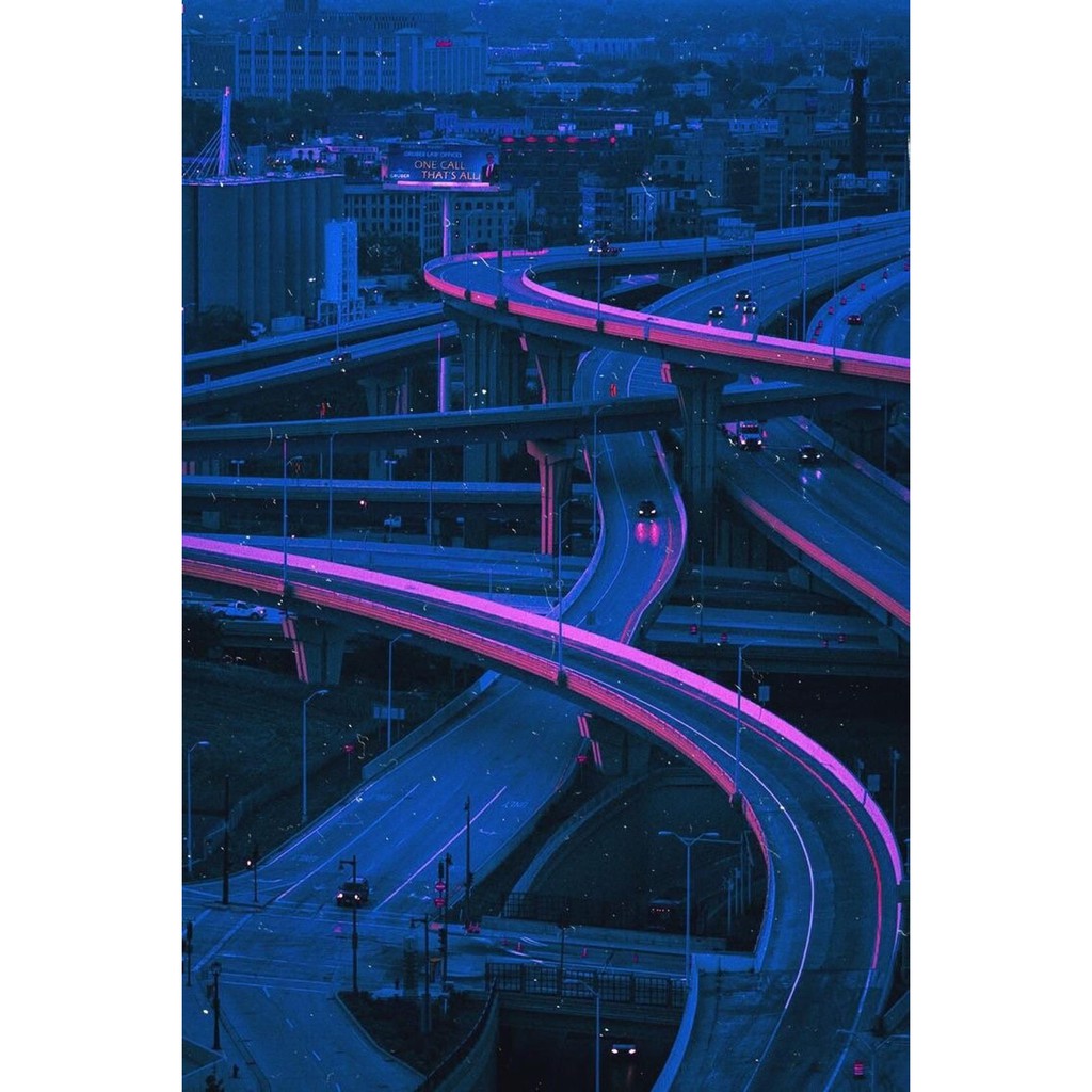 Wall Collage dán tường trang trí decor phòng ngủ - theme VAPORWAVE neon siêu bắt mắt