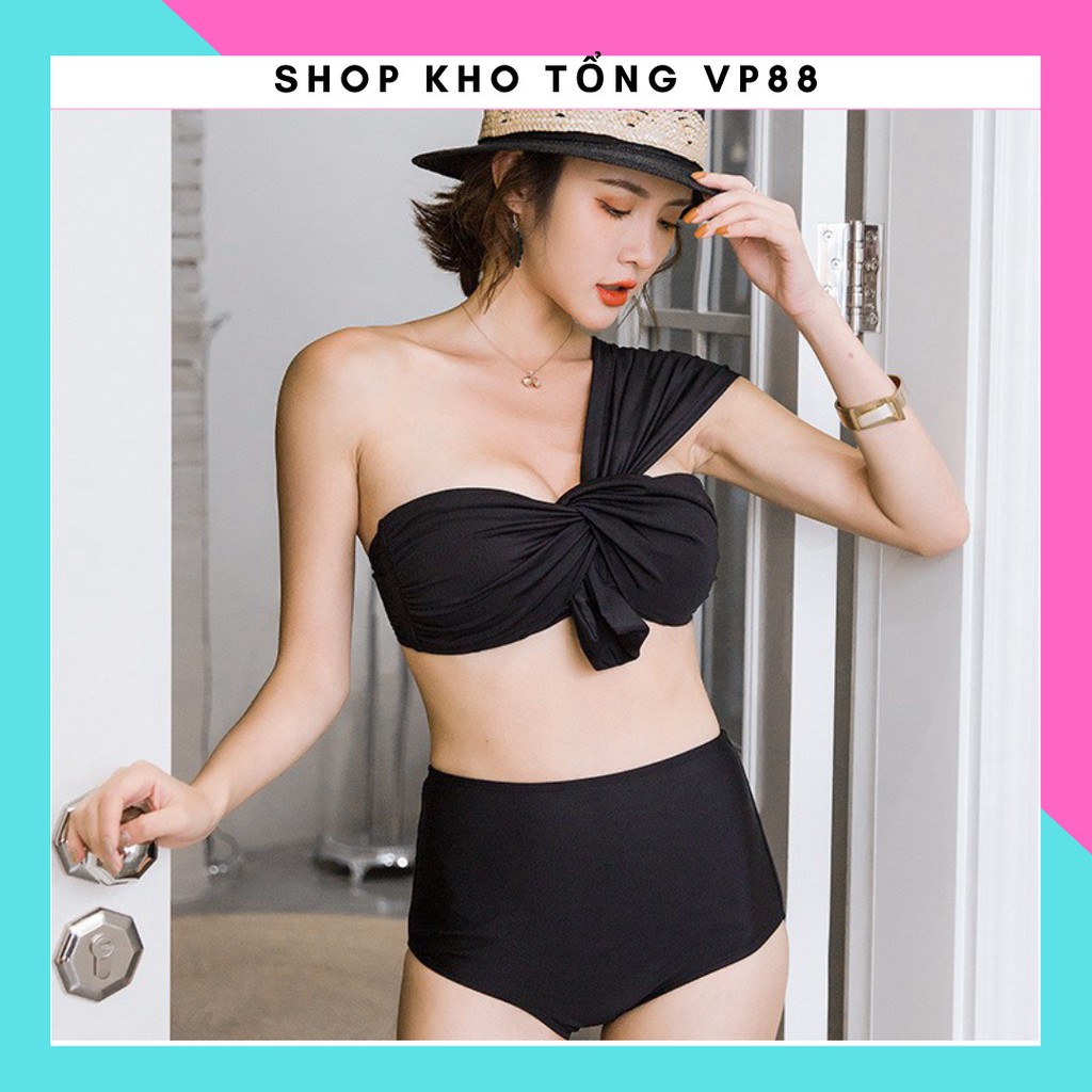 [Hàng QC đủ size] Bikini tắm biển áo quây lệch vai 88120 KHO TỔNG 88