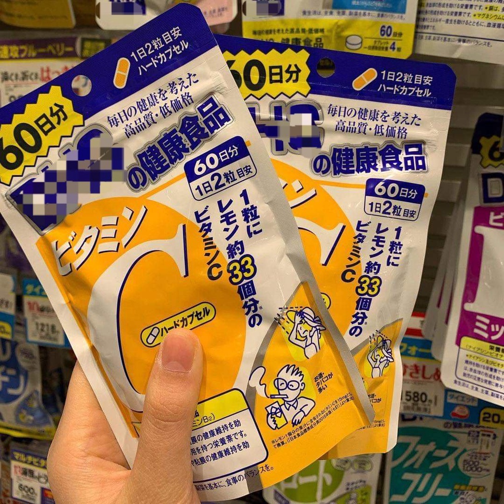 Viên Uống Vitamin C DHC Gói 120 Viên  Nhật Bản 60 ngày tăng đề kháng, sáng da