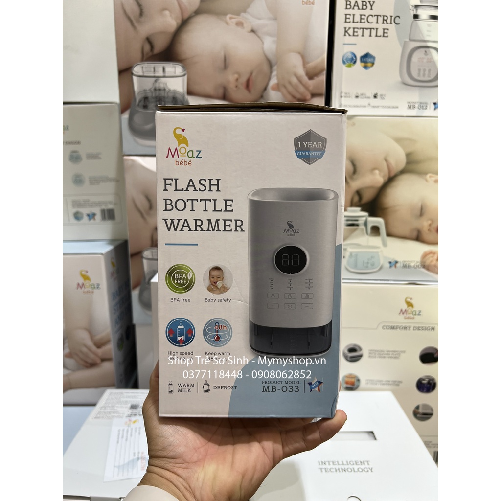 Máy hâm sữa siêu tốc thông minh Moaz Bebe MB033 - Bảo hánh chính hãng