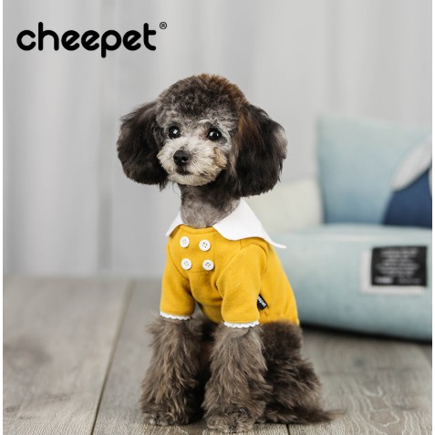 Cheepet Áo cổ sau có cúc cho chó mèo / Thú cưng