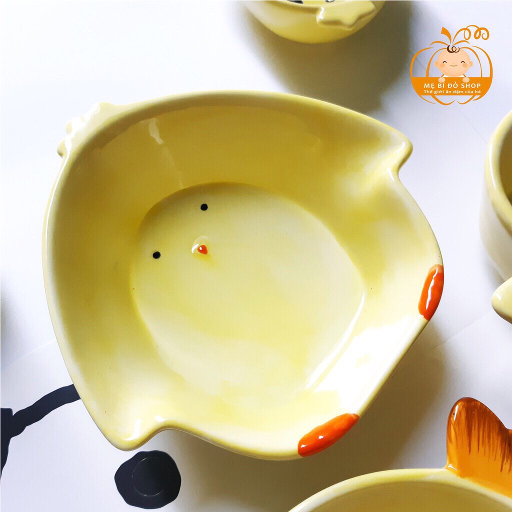 BÁT SỨ ĂN DẶM HÌNH GÀ BÉO NGỘ NGHĨNH CHO BÉ (250ml)