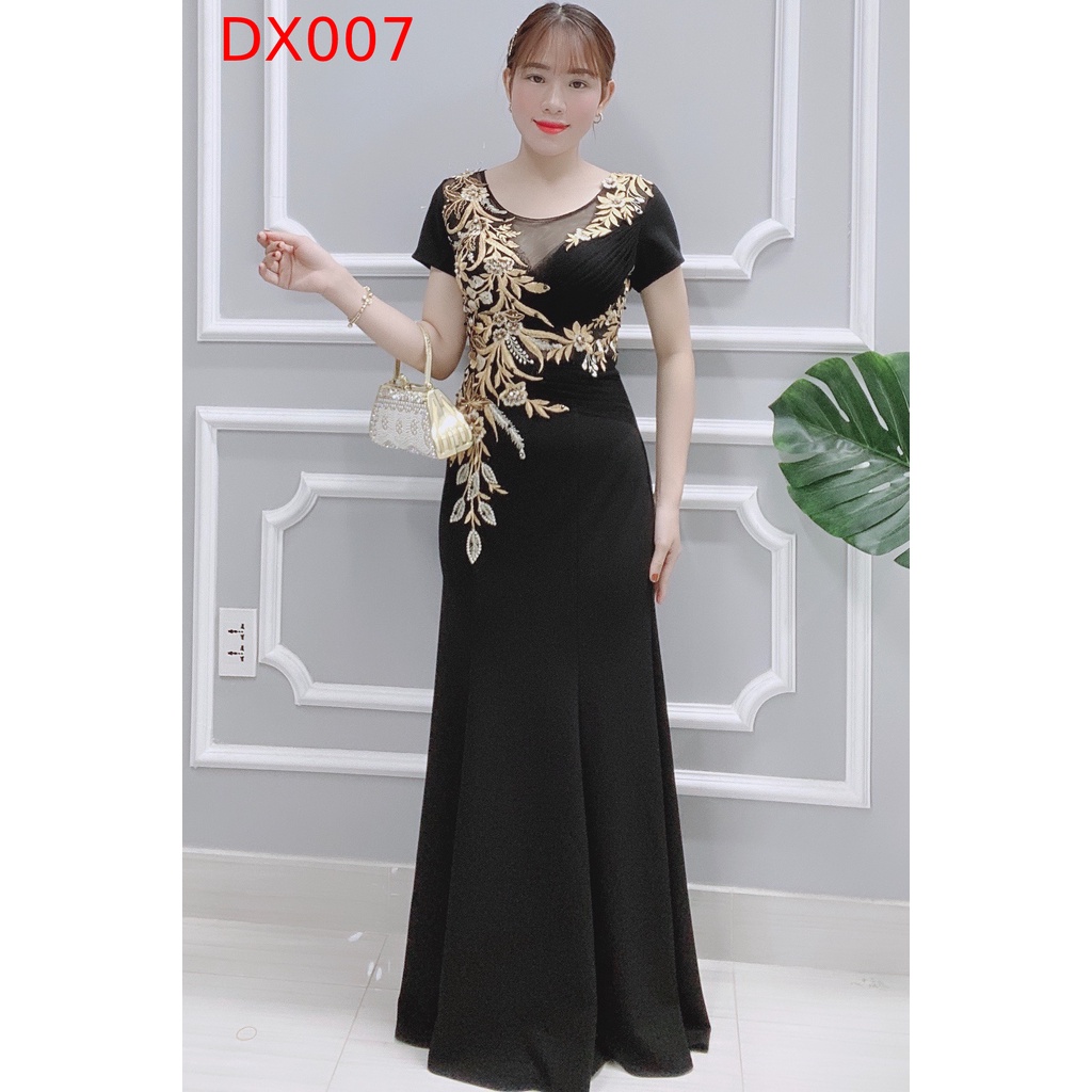 Đầm Thiết Kế Dạ Hội Đính Hoa Cao Cấp Siêu Hot - Váy Đầm Nữ Trung Niên 2022 - DX007