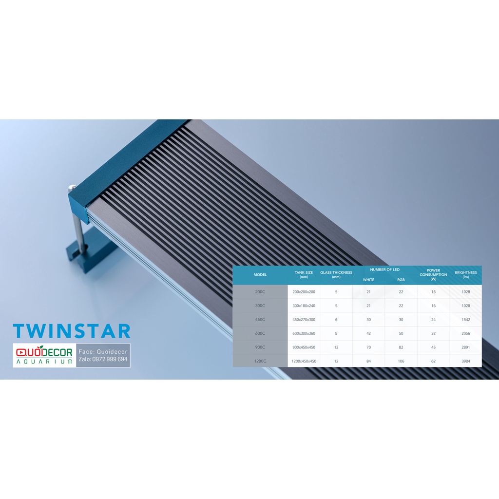 Đèn Twinstar RGB C Line III | Twinstar 600C III | đèn led RGB chuyên dụng cho bể thủy sinh cá cảnh