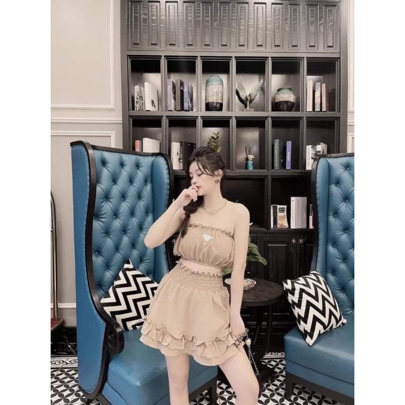 Sét áo ống chân váy bò eo ( hình thật)