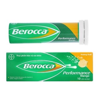 Viên Sủi Bổ Sung Vitamin Và Khoáng Chất Berocca Hương Xoài (Tuyp 10 viên)(hàng chính hãng Bayer nhập khẩu)
