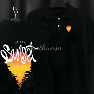 (aothunsn) Áo thun cổ trụ cổ bâu polo SUNSET (VẢI DA CÁ)