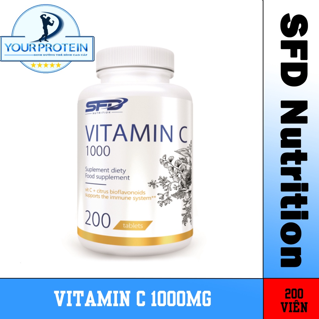 SFD Viên Uống Tăng Cường Sức Đề Kháng Vitamin C 1000mg 200 viên [ BBE 6/2023]