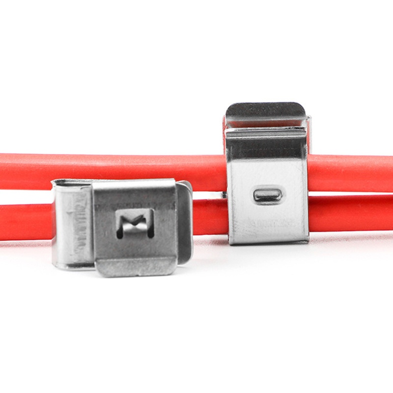 Bộ 50 Kẹp Cố Định Dây Cáp Tấm Pin Năng Lượng Mặt Trời 90 Độ Bằng Thép Không Gỉ