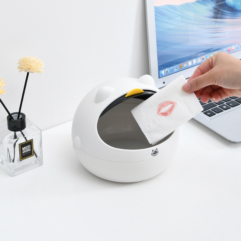 Thùng Rác Để Bàn Kèm Giá Đỡ Bút Tiện Dụng