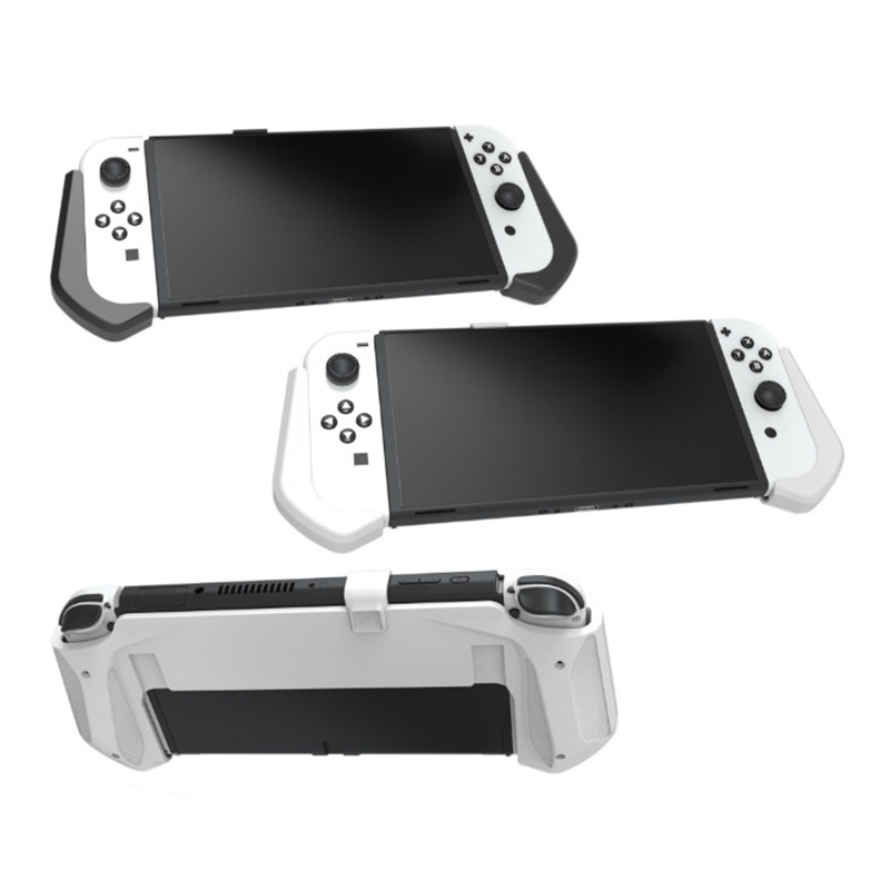Vỏ Bọc Bảo Vệ Tay Cầm Chơi Game Switch OLED Kèm Giá Đỡ Và 5 Khe Đựng Thẻ Tiện Dụng