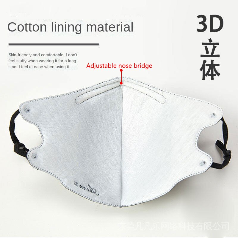 Khẩu Trang cotton 3 Lớp Chống Gió Chống Bụi Thoáng Khí Có Thể Tái Sử Dụng