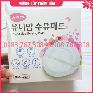 Tấm Lót Thấm Sữa Unimom - Miếng Thấm Sữa Hàn Quốc Tiện Lợi (30 miếng) - 8809224870411