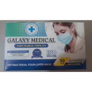Khẩu trang y tế GALAXY MEDICAL 4 lớp CAO CẤP dùng một lần( hộp 50 cái)