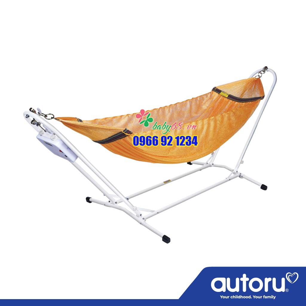 Võng Có Máy Đưa Tự Động Cho Bé - AUTORU - Mạnh Mẽ, Giảm Sốc, Đều Và Êm - AUBH01