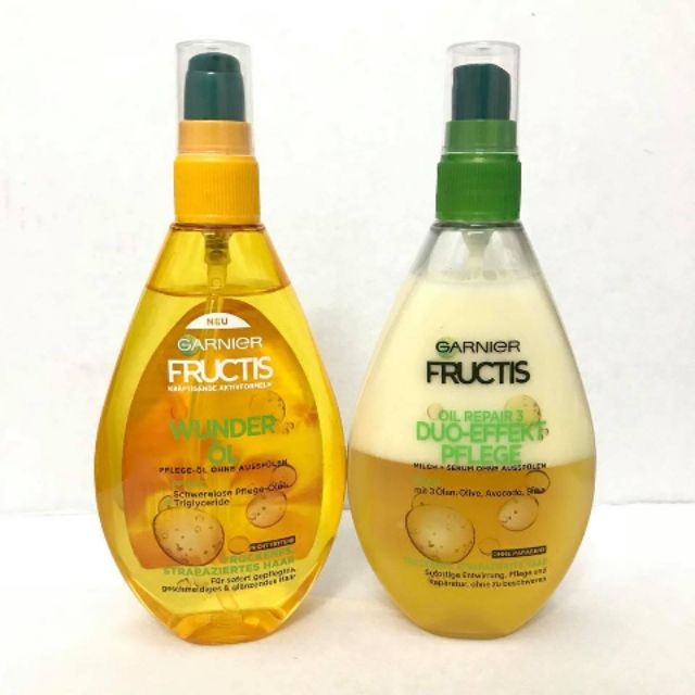 Tinh dầu và xịt dưỡng tóc Garnier xách tay Đức phục hồi tóc hư tổn