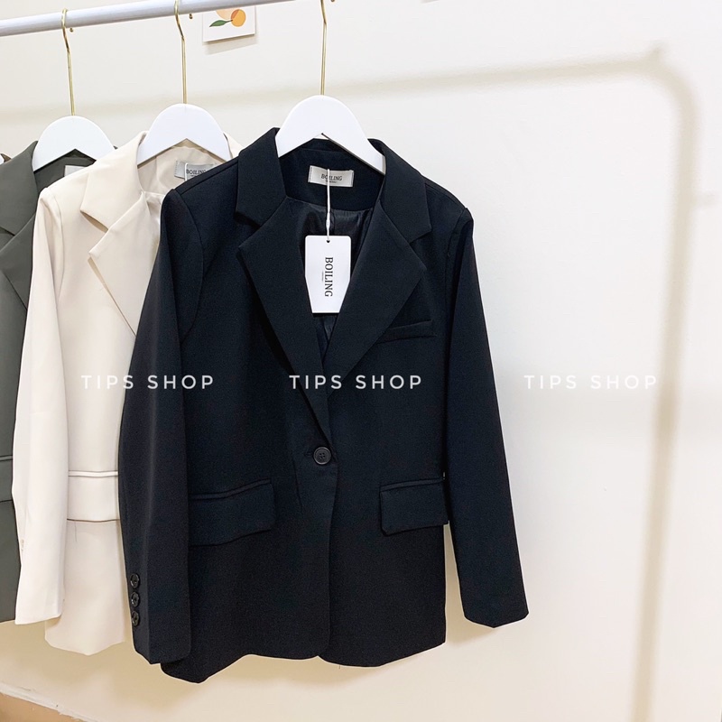 Áo blazer form vừa xẻ tà sau 19006