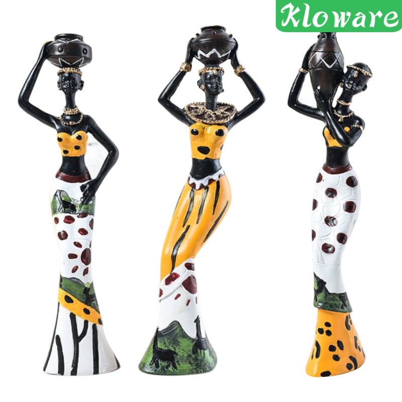 Đồ trang trí nhân vật cô gái châu Phi 7 inch