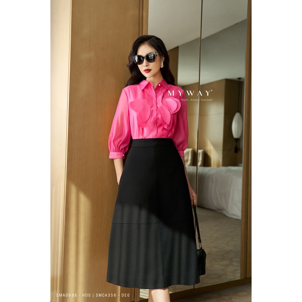 Áo Sơ Mi Nữ MY WAY Kết Nơ Cao Cấp 5MA0698