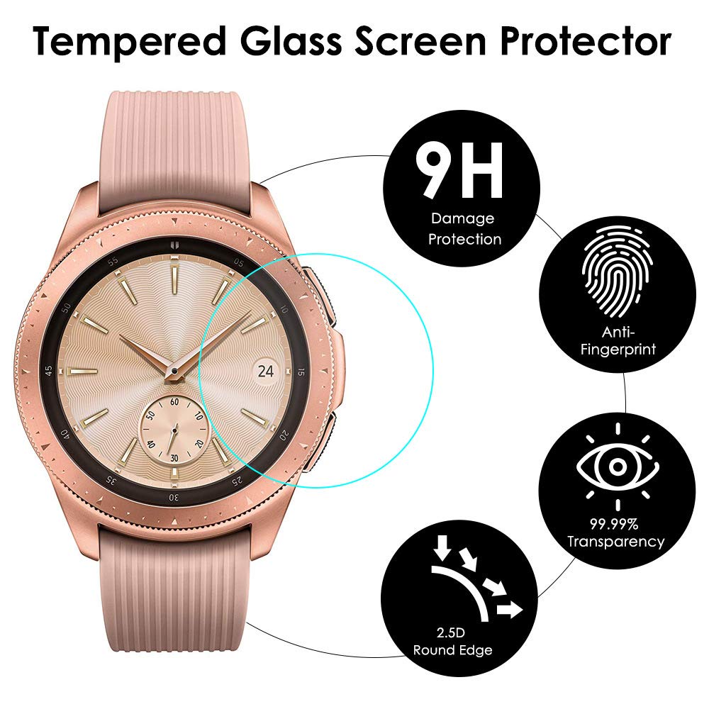Set 2 Kính Cường Lực Bảo Vệ Mặt Đồng Hồ Samsung Gear S3 Frontier 42MM 46MM