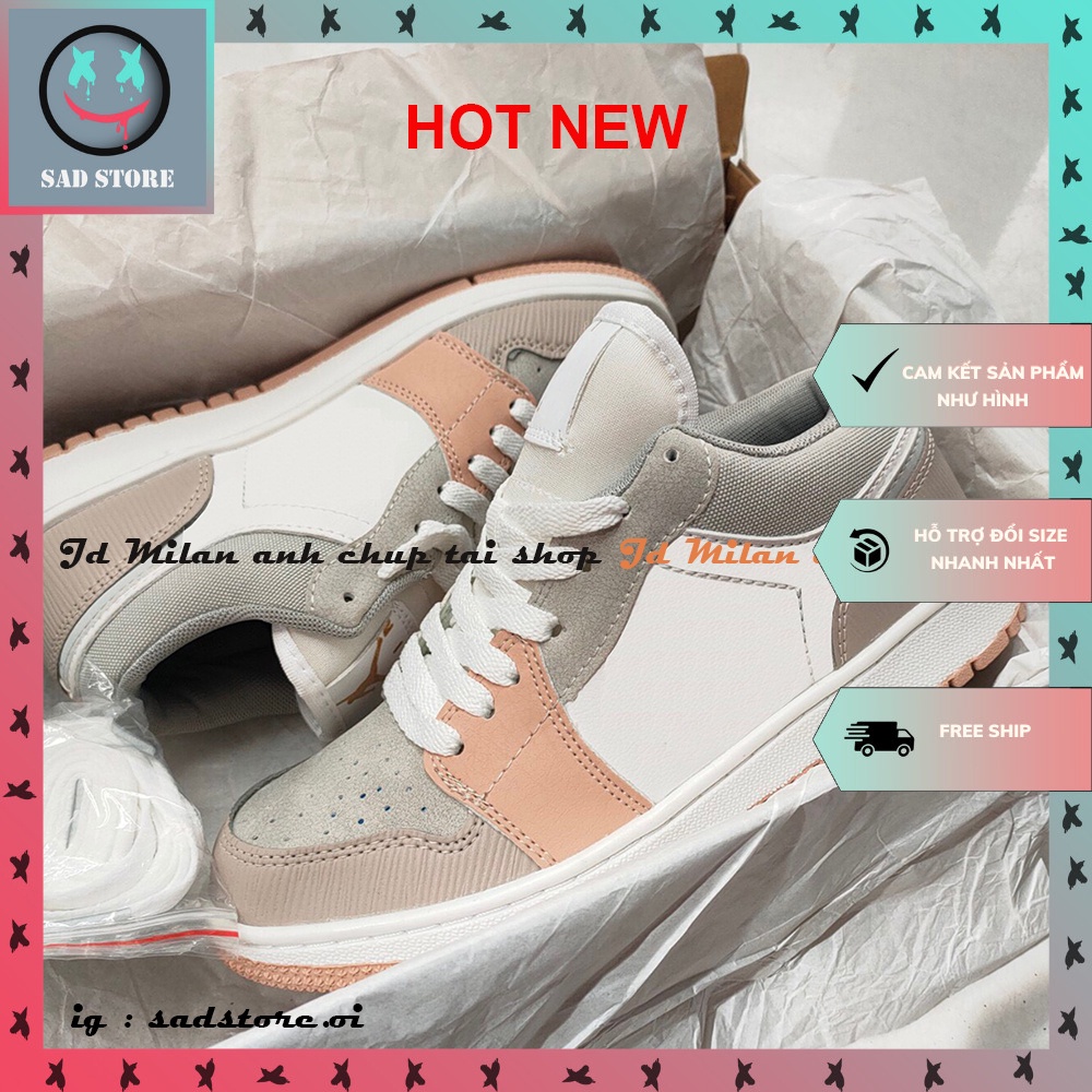 Giày Jordan Milan Cổ Thấp, Giày JD1 Hàng Cao Cấp Full Box