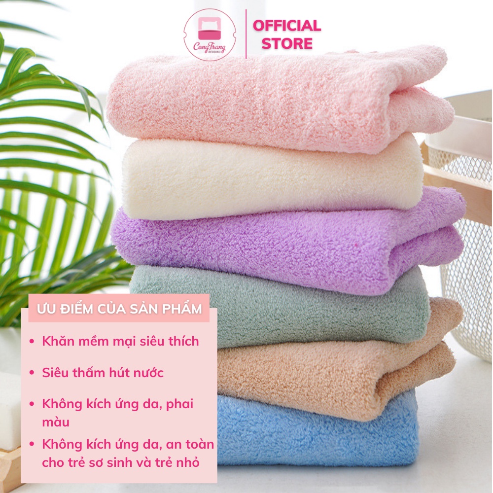 Khăn tắm lông cừu siêu mềm khổ lớn 70cm x 140cm - Thấm Hút Nước Cực Tốt Đủ Màu