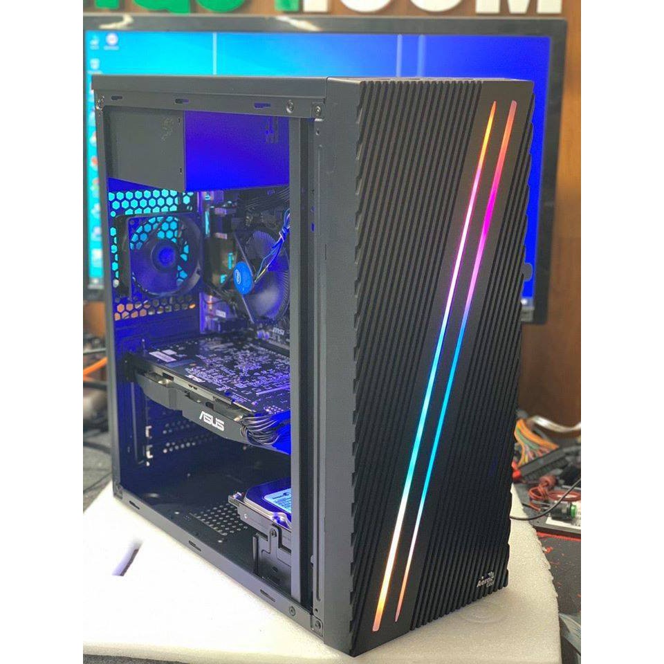 Bộ Máy Tính Chơi Mượt PUBG , FiFa4 LED RGB Siêu đẹp + Màn hình 20in (Tặng Phím,Chuột đủ bộ) | BigBuy360 - bigbuy360.vn