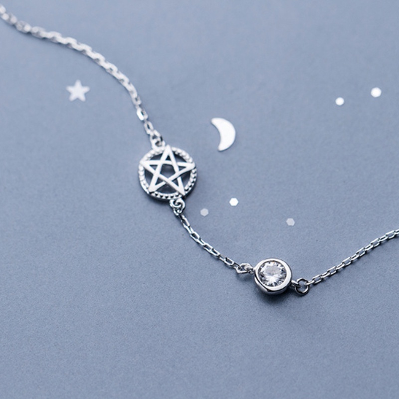 Vòng tay thời trang Hàn Quốc Vòng tay ngôi sao đơn giản Vòng tay kim cương của phụ nữ