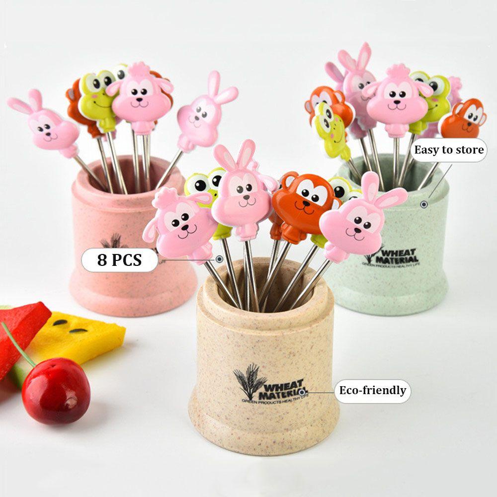 Nĩa Ăn Trái Cây Bằng Thép Không Gỉ Có Thể Tái Sử Dụng