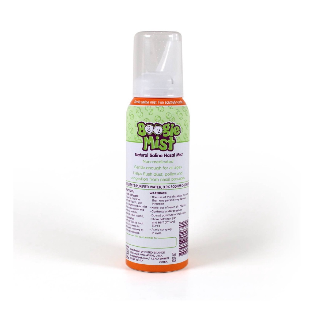 Xịt Mũi Boogie Mist Vô Trùng kháng Khuẩn 89g Cho Bé