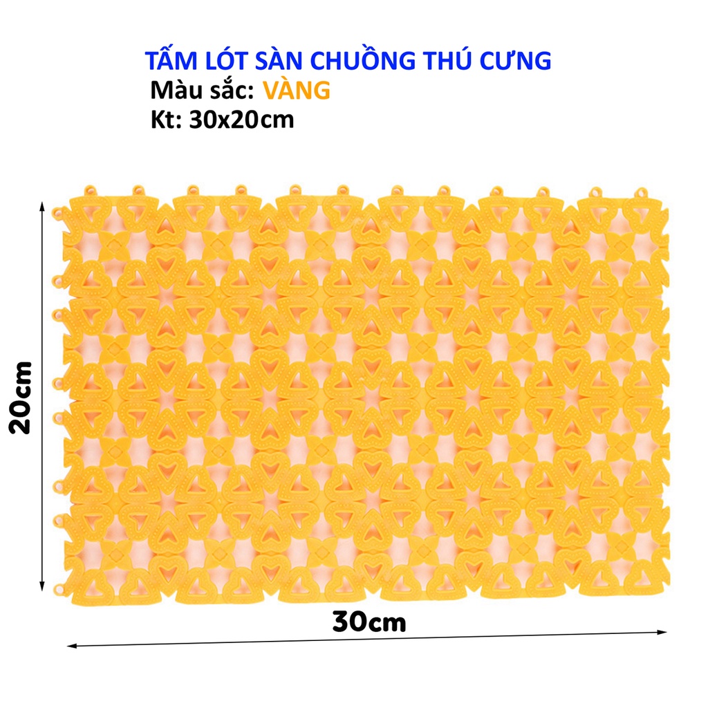 Tấm Nhựa Lót Chuồng Chó Mèo Nhiều Màu bằng nhựa PVC 20x30cm