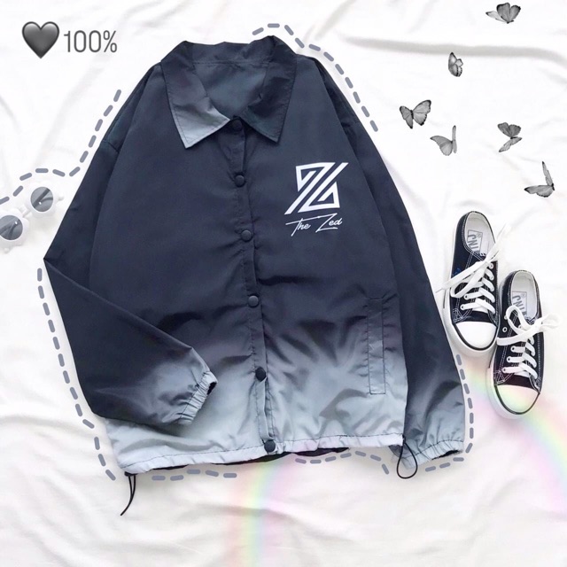 Áo Jacket Dù 3D Nút Bấm The Zed Cool Ngầu Dây Rút Ảnh Thật