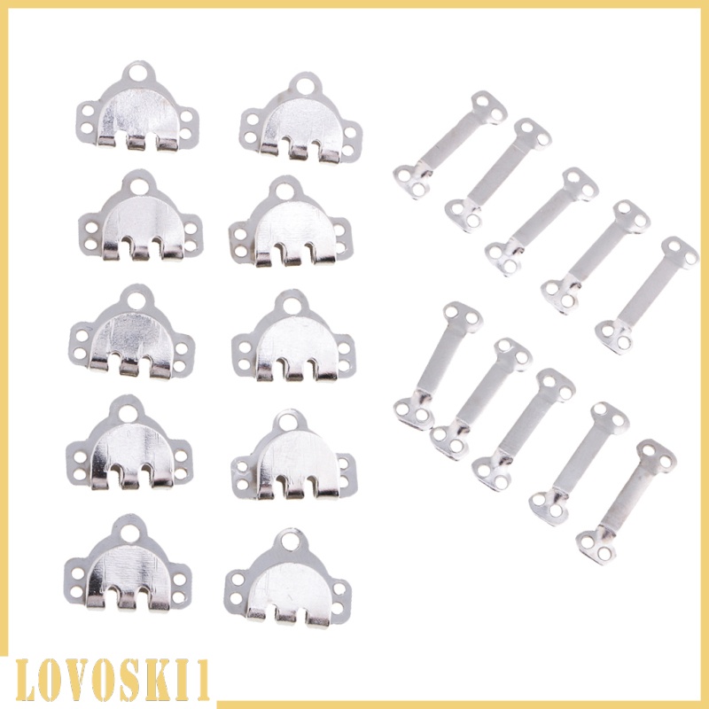 [LOVOSKI1]10 Sets Metal Sewing Hook &amp; Bar Skirts Trousers Fasteners DIY Crafts Silver