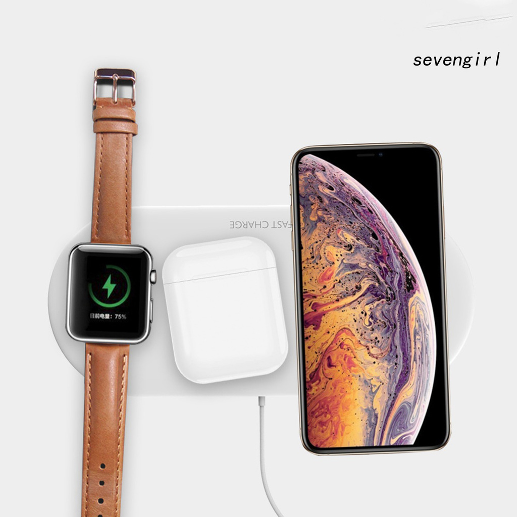 Bộ Sạc Không Dây Thông Minh 3 Trong 1 10w Cho Iphone I-Watch Air Pods